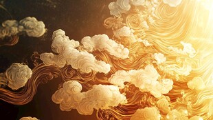 金色祥云图