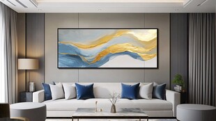 现代简约风客厅艺术挂画