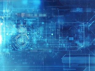 科技感蓝色数字虚拟背景