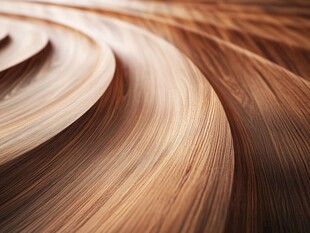 柔顺光泽的迷人波浪秀发