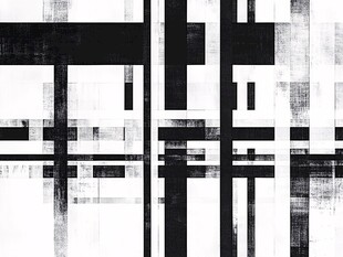 黑白几何抽象艺术图案