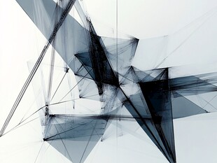 抽象几何线条艺术画面