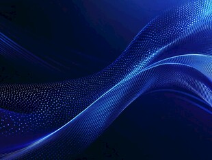 蓝色科技感波浪线条背景