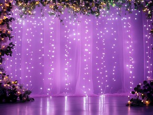 梦幻紫色灯光浪漫装饰场景
