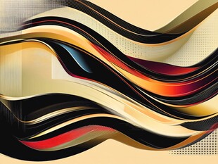 动感绚丽抽象波浪线条图