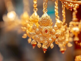 精美金质吊坠饰品展示