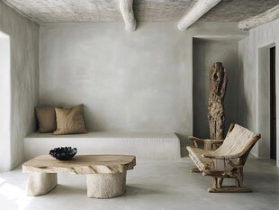 简约侘寂风室内休闲空间