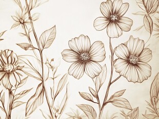 手绘花卉图案纹理背景