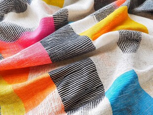 多彩几何图案纹理织物