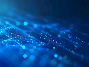 梦幻蓝色科技粒子背景