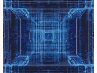 科技感蓝色线条立体背景图