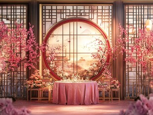 中式浪漫婚礼场景布置