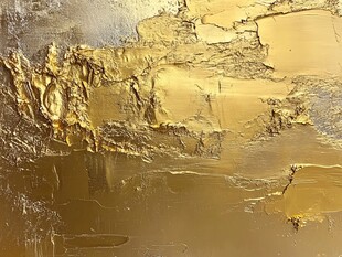 金色质感抽象油画纹理