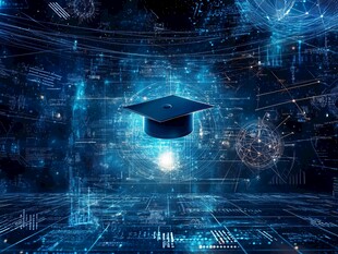 科技毕业帽 未来学术之光