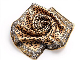 豹纹丝巾尽显时尚魅力