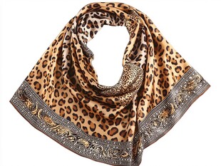 豹纹印花时尚大方围巾