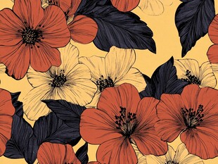 复古花卉图案无缝背景