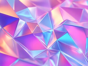 炫彩多边形几何抽象背景