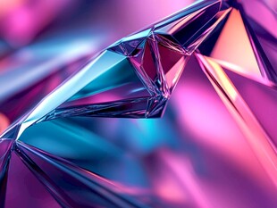 炫彩几何晶体艺术图像