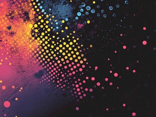 梦幻炫彩点状抽象背景图