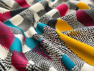 多彩拼接花纹时尚布料