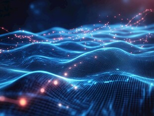 科技感数字波浪动态画面