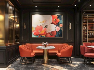 优雅复古风的精致休息空间