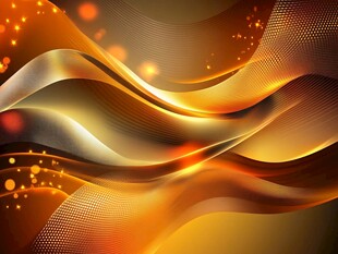 金色动感波浪炫彩背景图