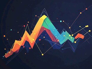 多彩折线图的动态视觉效果