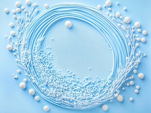 梦幻蓝调冰雪装饰圆环