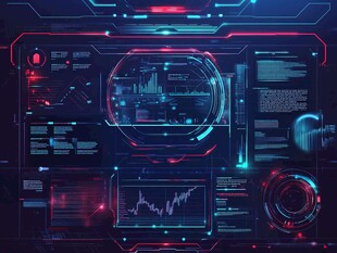 科技感十足的数据操作界面