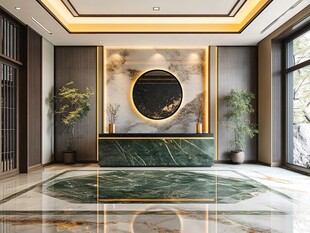 新中式奢华大气酒店大堂