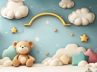 梦幻小熊的童话云朵世界