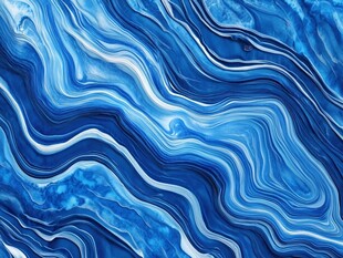 蓝色流体波纹抽象背景图