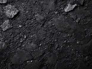 黑色碎石路面纹理特写