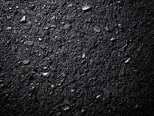 黑色碎石路面纹理特写