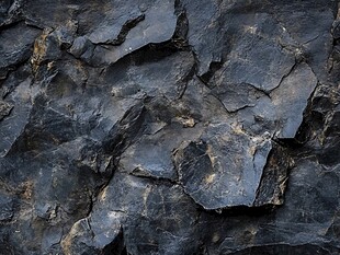 粗糙嶙峋的黑色岩石纹理
