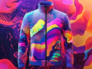 炫彩潮流拉链运动夹克