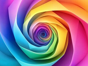 五彩螺旋抽象艺术图案
