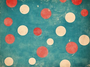 蓝底红白圆点复古背景图