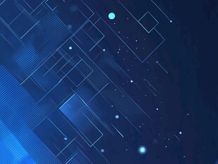 科技感蓝色几何线条背景图