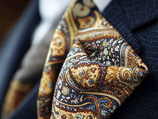 精致佩斯利花纹男士领带