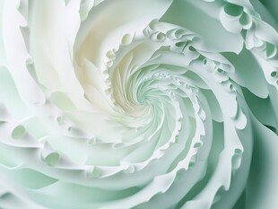 梦幻淡绿螺旋纹理图案