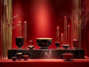 红墙下的奢华中式器皿