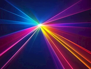 绚丽多彩激光射线背景图