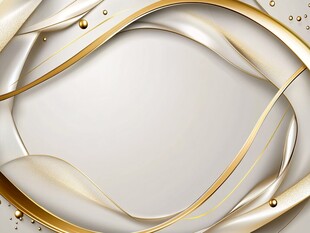 金白交织的优雅流体边框