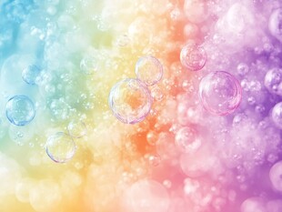 梦幻多彩泡泡背景图