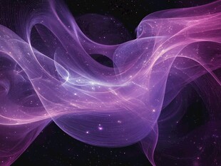 梦幻紫色流动星云背景