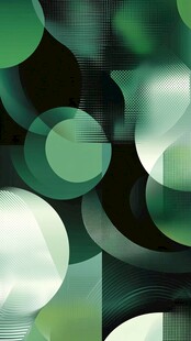 绿色几何抽象艺术背景图
