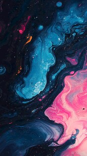 梦幻流体宇宙艺术画作